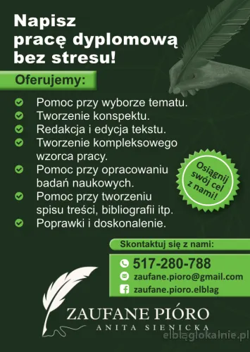Praca dyplomowa/semestralna/zaliczeniowa Elbląg