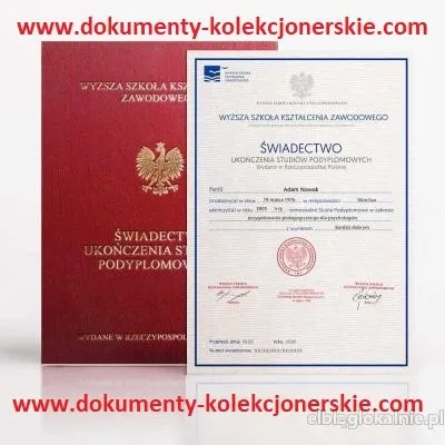 Kup świadectwo z wpisem , maturę z wpisem